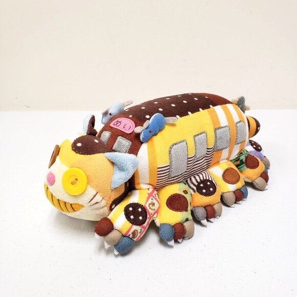 Studio Ghibli 10" My Neighbor Totoro Cat Bus Catbus Button Eyes Stuffed Animal P